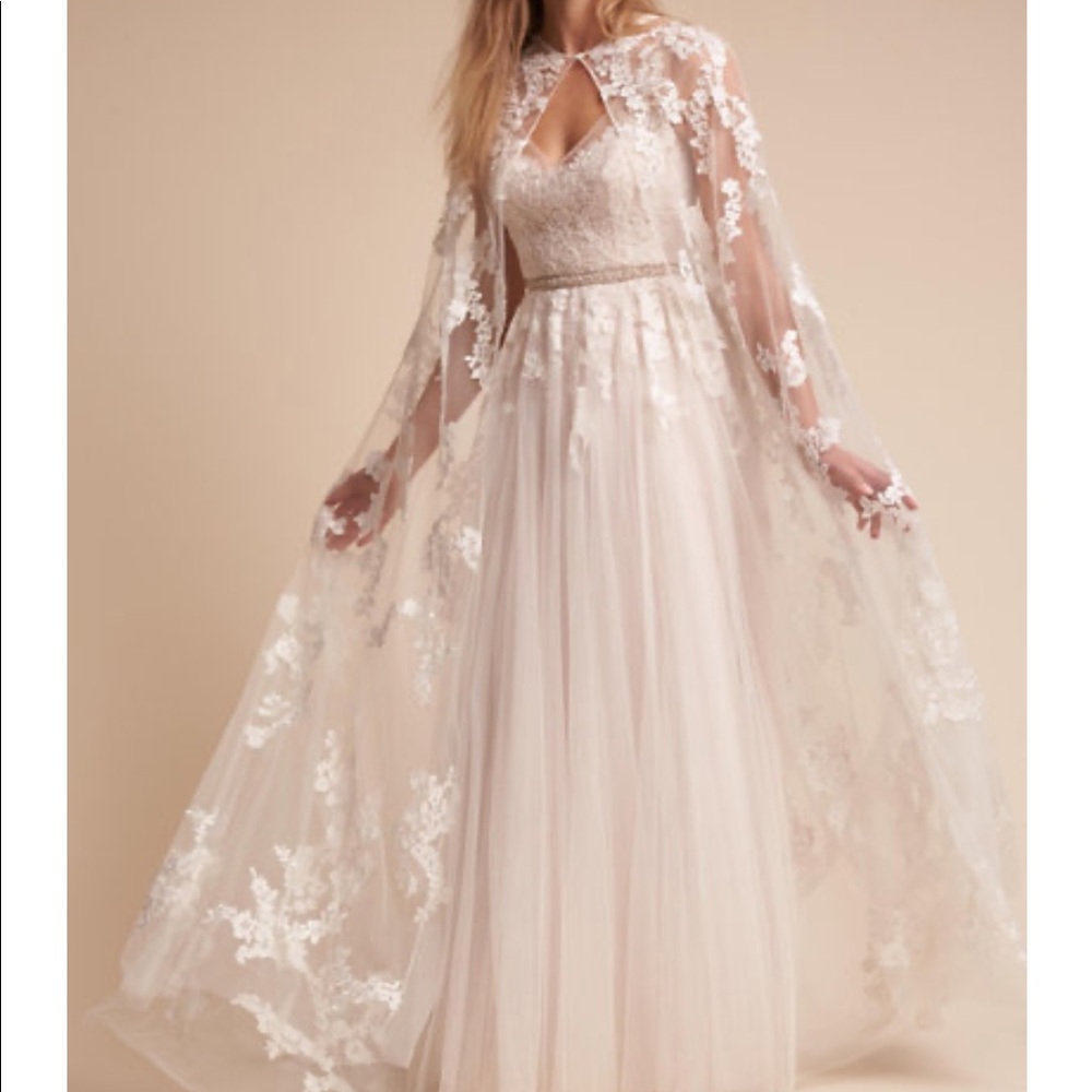 BHLDN Bridal Wedding Cape - Eddy K Anastasia Cape